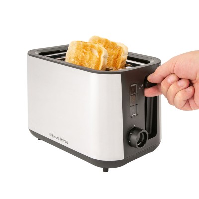 Тостер Russell Hobbs Heaton, нержав., підігрів,разморозка, чорний+нерж (27390-56)