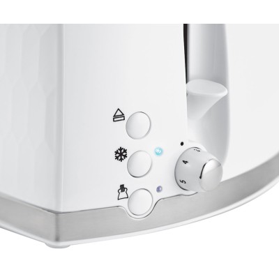 Тостер Russell Hobbs Honeycomb 850Вт, широкі слоти, пластик, білий (26060-56)