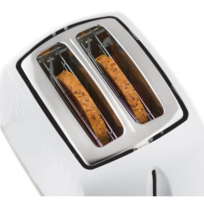 Тостер Russell Hobbs Honeycomb 850Вт, широкі слоти, пластик, білий (26060-56)