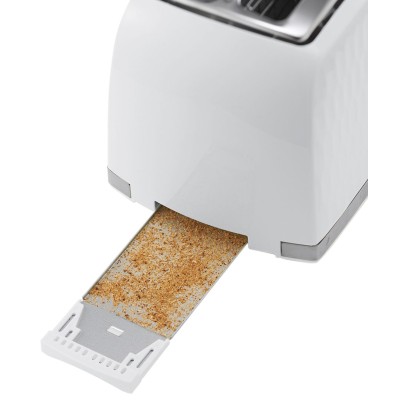 Тостер Russell Hobbs Honeycomb 850Вт, широкі слоти, пластик, білий (26060-56)
