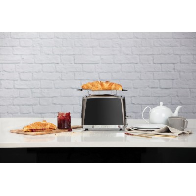 Тостер Russell Hobbs Matte Black 2 Slice, 1550Вт, нержавіюча сталь, підігрів, розморожування, чорний (26150-56)