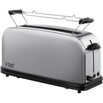 Тостер Russell Hobbs Oxford 1000Вт, довгі слоти, метал, сріблястий (21396-56)