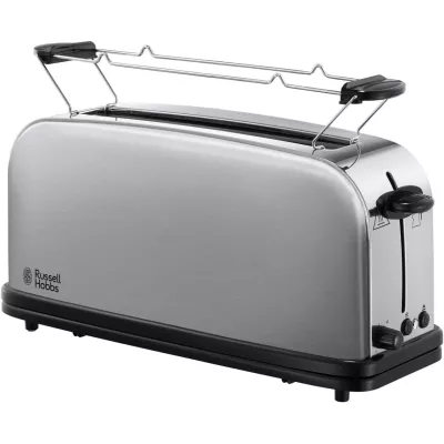 Тостер Russell Hobbs Oxford 1000Вт, довгі слоти, метал, сріблястий (21396-56)