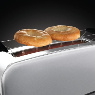 Тостер Russell Hobbs Oxford 1000Вт, довгі слоти, метал, сріблястий (21396-56)