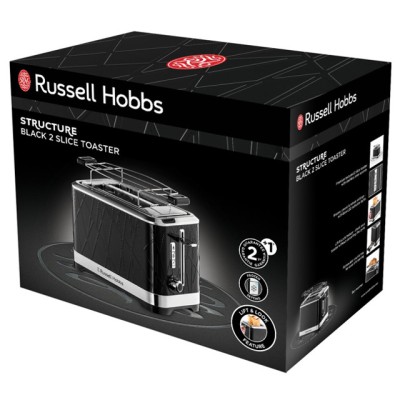 Тостер Russell Hobbs Structure, 1050Вт, пластик, чорний (28091-56)
