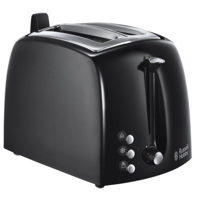 Тостер Russell Hobbs Textures 850Вт, пластик, чорний (22601-56)