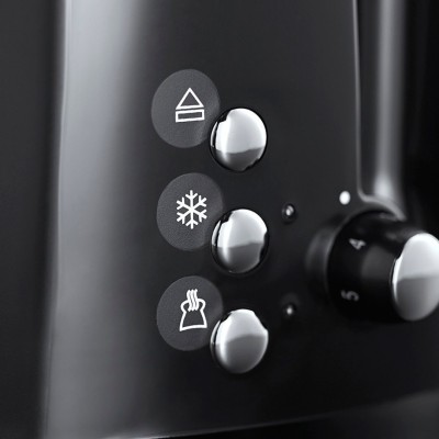 Тостер Russell Hobbs Textures 850Вт, пластик, чорний (22601-56)