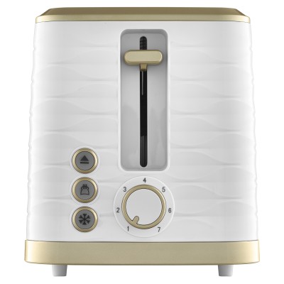 Тостер Sencor 930Вт, підігрів, розморожування, підсвічування, пластик, біло-золотий (STS7500WH)