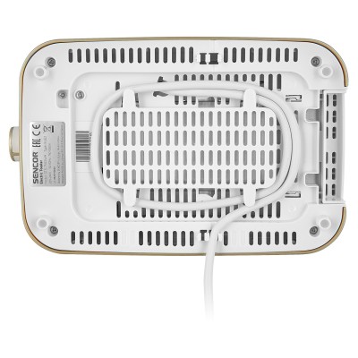 Тостер Sencor 930Вт, підігрів, розморожування, підсвічування, пластик, біло-золотий (STS7500WH)