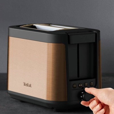 Тостер Tefal Coppertinto 850Вт, розморожування, метал, бронзовий (TT430G10)