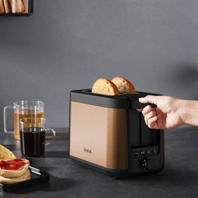 Тостер Tefal Coppertinto 850Вт, розморожування, метал, бронзовий (TT430G10)