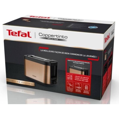 Тостер Tefal Coppertinto 850Вт, розморожування, метал, бронзовий (TT430G10)
