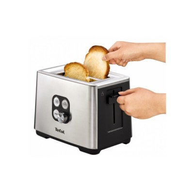 Тостер Tefal Cube 900Вт, метал/пластик, чорний (TT420D30)