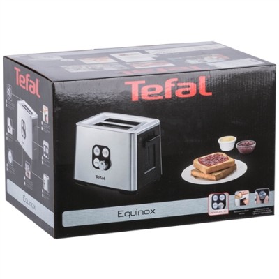 Тостер Tefal Cube 900Вт, метал/пластик, чорний (TT420D30)