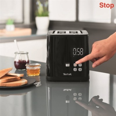 Тостер Tefal Digital 850Вт, LED дисплей, пластик, чорний (TT640810)