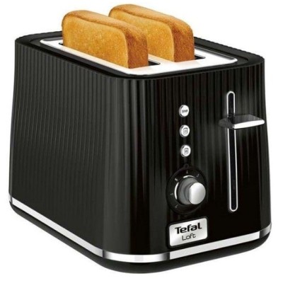 Тостер Tefal Loft 850Вт, розморожування, пластик, чорний (TT761838)