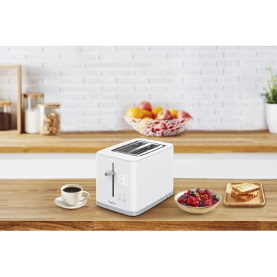 Тостер Tefal Sense 850Вт, LED дисплей, метал/пластик, білий (TT693110)
