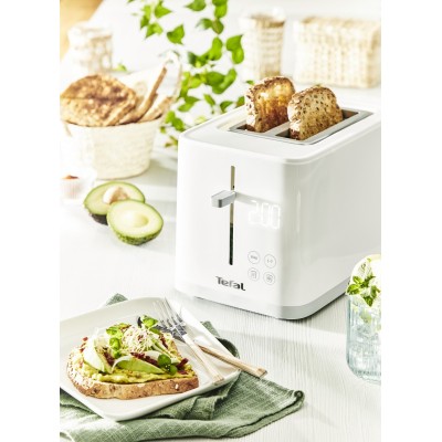 Тостер Tefal Sense 850Вт, LED дисплей, метал/пластик, білий (TT693110)
