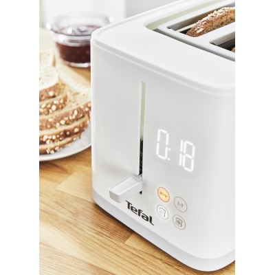 Тостер Tefal Sense 850Вт, LED дисплей, метал/пластик, білий (TT693110)
