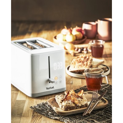 Тостер Tefal Sense 850Вт, LED дисплей, метал/пластик, білий (TT693110)