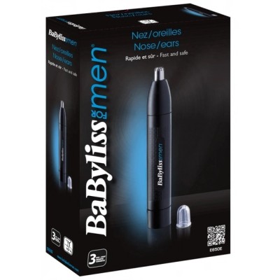 Тример Babyliss, для носа, батарейки АА, в компл., сталь, синій (E650E)