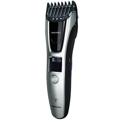 Тример Panasonic, для бороди, вусів і голови, мережа+акум., насадок-2, кейс, сталь, чорно-сірий (ER-GB70-S520)
