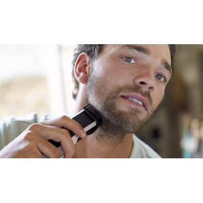 Тример Philips Beardtrimmer series 3000, для бороди і вусів, акум., сталь, чорно-сріблястий (BT3206/14)