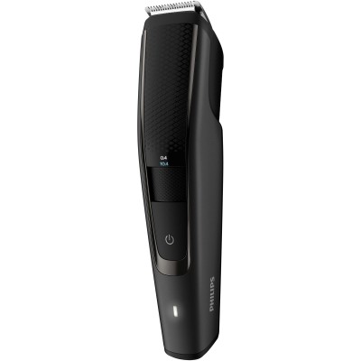Тример Philips Beardtrimmer series 5000, для бороди і вусів, мережа+акум., насадок-2, чохол, сталь, чорний (BT5515/70)