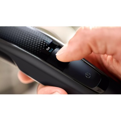 Тример Philips Beardtrimmer series 5000, для бороди і вусів, мережа+акум., насадок-2, чохол, сталь, чорний (BT5515/70)