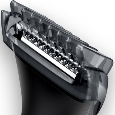 Тример Philips Multigroom series 1000, для бороди і вусів, 1хАА, насадок-4, сталь, чорний (MG1100/16)