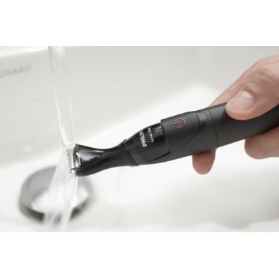 Тример Philips Multigroom series 1000, для бороди і вусів, 1хАА, насадок-4, сталь, чорний (MG1100/16)