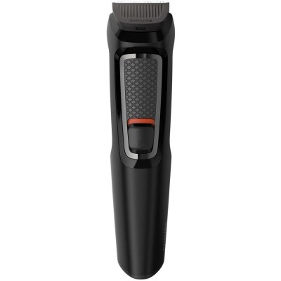 Тример Philips Multigroom series 3000, для бороди, вусів, голови, окантовки, акум., насадок-6, чохол, сталь, чорний (MG3720/15)