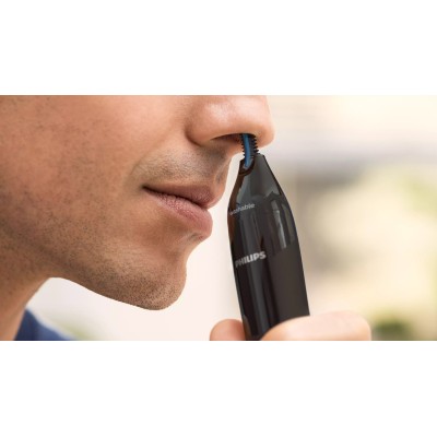 Тример Philips Series 1000, для носа та вух, 1хАА, сталь, чорний (NT1650/16)