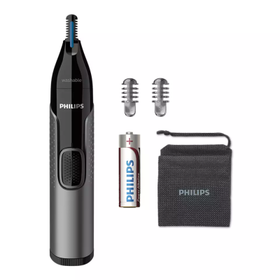 Тример Philips Series 3000, 1хАА, насадок-2, сталь, чорний (NT3650/16)