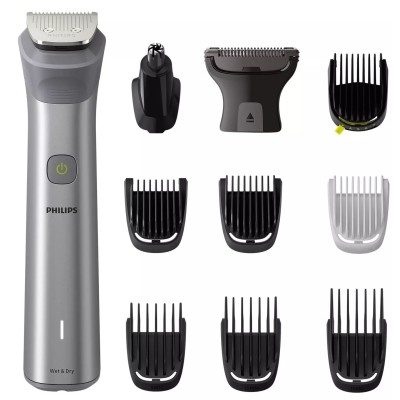 Тример Philips Series 5000, акум., насадок-11, сталь, сірий (MG5930/15)