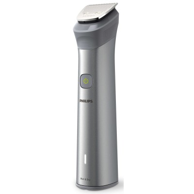 Тример Philips Series 5000, для бороди, вусів, окантовки, голови, тіла, акум., насадок-12, сталь, сірий (MG5940/15)