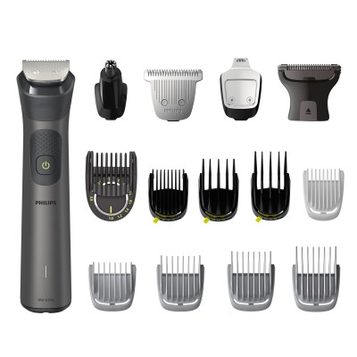 Тример Philips Series 7000, для обличчя, голови, тіла, акум., насадок-15, сталь, сіро-чорний (MG7950/15)