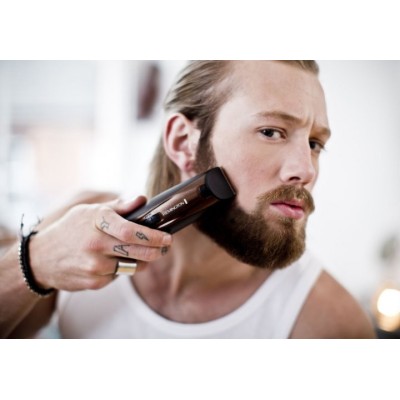 Тример Remington Beard Kit, для бороди і вусів, акум., насадок-2, ножиці, щітка у компл., титан.напил., коричневий (MB4046)