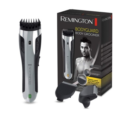 Тример Remington Bodyguard Body Hair Trimmer, акум., насадок-2, титан.напил., чорно-сріблястий (BHT2000A)