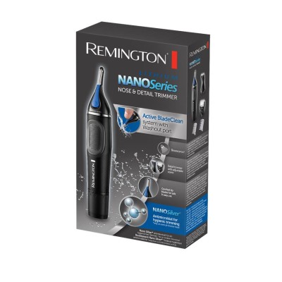 Тример Remington Nano Series Lithium, для носа та вух, ААx1, насадок-4, сталь, чорно-синій (NE3870)