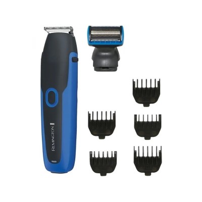 Тример Remington WeTech, для бороди, вусів і тіла, акум., насадок-5, сталь, чорно-синій (BHT6256)