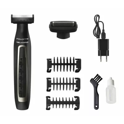 Тример Rowenta & Karl Lagerfeld Forever Sharp, для бороди, вусів, акум., роторний мотор, насадок-4, титан.напил., чорний (TN602L