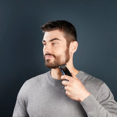 Тример Rowenta Barber Experience, для голови, бороди, мережа+акум., роторний мотор, насадок-5, нержавіюча сталь з покриттям DLC,