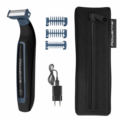 Тример Rowenta Forever Sharp Sport Collection, для бороди і вусів, мережа+акум., роторний мотор, насадок-3, сталь, чорно-синій (