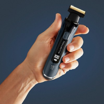 Тример Rowenta Forever Sharp Ultimate, для бороди, вусів, акум., насадок-10, 120 хв. використання, дисплей, сталь, синій (TN6204