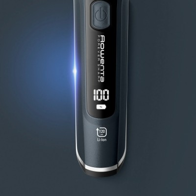 Тример Rowenta Forever Sharp Ultimate, для бороди, вусів, акум., насадок-10, 120 хв. використання, дисплей, сталь, синій (TN6204