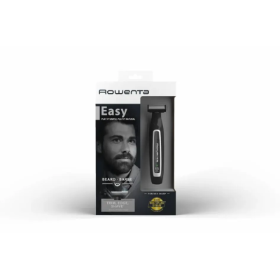 Тример Rowenta Forever Sharp, для бороди і вусів, мережа+акум., роторний мотор, насадок-3, сталь, чорний (TN6000F5)