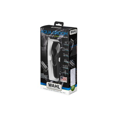 Тример WAHL Aqua Groom, акум., роторний мотор, насадок-12, чохол, гребінець, сталь, чорний (09899-016)