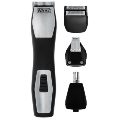 Тример WAHL Groomsman, для бороди, вусів, брів, носа, тіла, акум., роторний мотор, насадок-6, сталь, чорний (09855-1216)