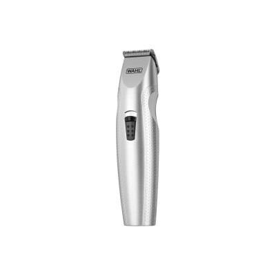 Тример WAHL Mustache & Beard, для бороди і вусів, ААx3, роторний мотор, насадок-4, тример для носа, підставка, сталь, сірий (056